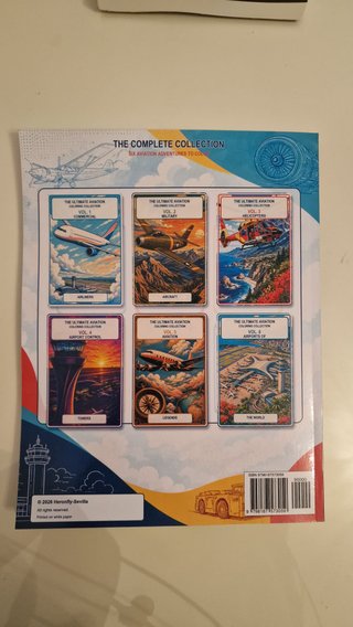 Libro para colorear de aviones comerciales