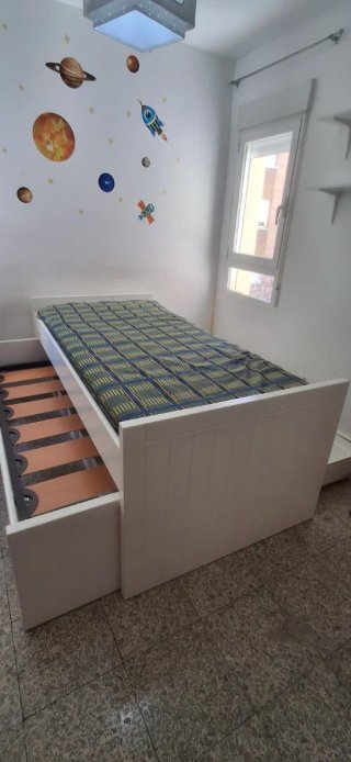 Cama nido blanca 2 cajones 200cm