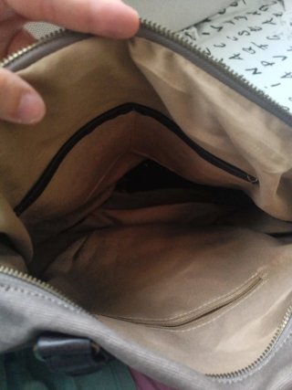 Bolso de lona marrón