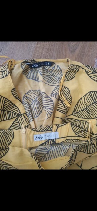 Conjunto Zara Falda y Top Estampado Hojas