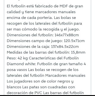 Futbolín de madera