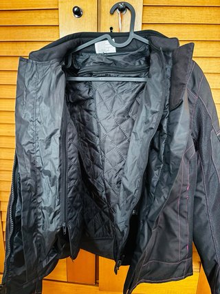 Chaqueta Moto Mujer Negra