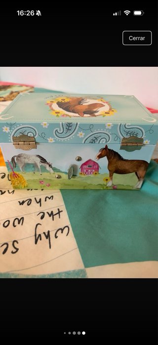 Joyero musical caballos nuevo