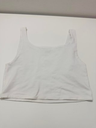 Top Zara blanco básico talla 11-12 años