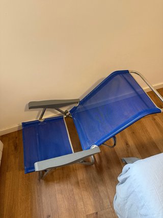 Silla de Playa Plegable Azul