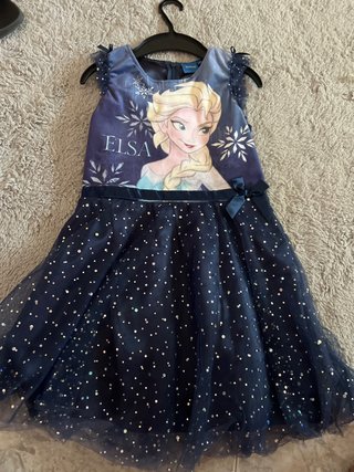 Vestido Elsa Disney Azul Marino T8