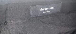 Pantalón Capri Massimo Dutti Negro Botones