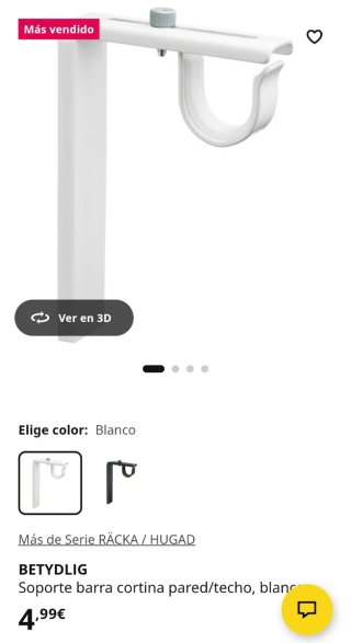 Soportes para cortinas IKEA BETYDLIG