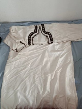 Kandora Marroquí Blanca Talla Única