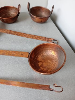5 Utensilios antiguos de cobre