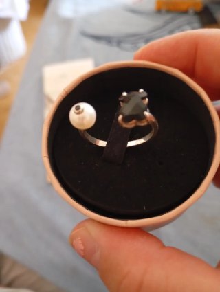 ( NUEVO ) Anillo Tous Oso Onix Perla Ajustable