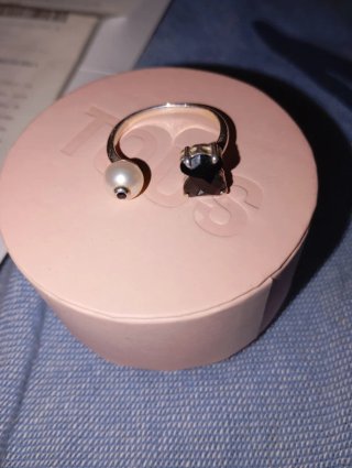 ( NUEVO ) Anillo Tous Oso Onix Perla Ajustable