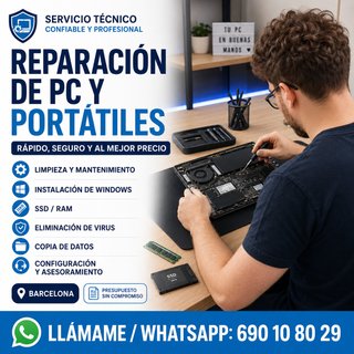 Servicio técnico de ordenadores y portátiles