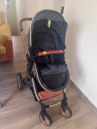 Cochecito Bebé 3 en 1 Azul Marino