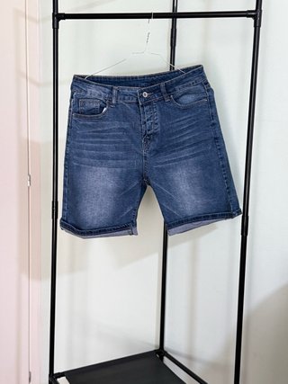 Pantaloncini jeans blu 98%cotone