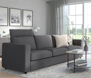 Sofá Ikea vimle 3 plazas gris