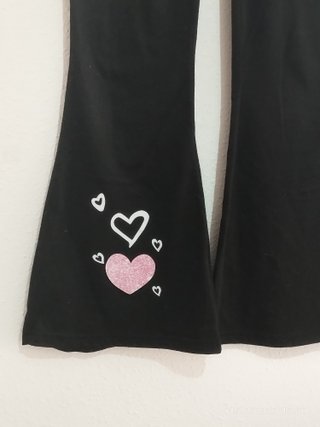 Leggings niña campana con corazones