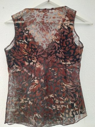 Blusa Hache Transparente Estampada (solo efectivo)
