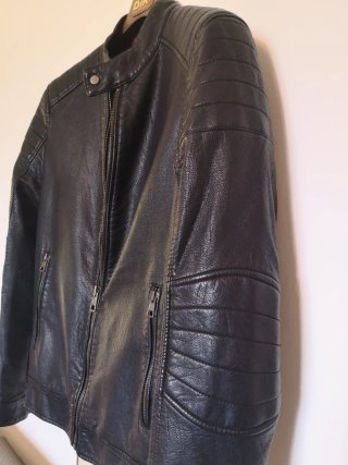 Giubbotto ecopelle uomo Rifle nero