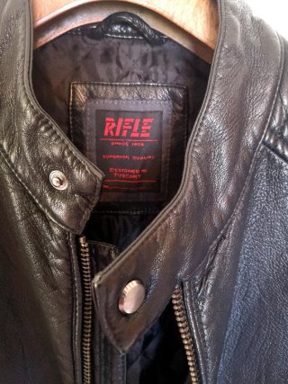 Giubbotto ecopelle uomo Rifle nero