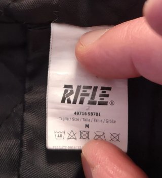 Giubbotto ecopelle uomo Rifle nero