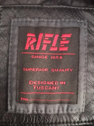 Giubbotto ecopelle uomo Rifle nero