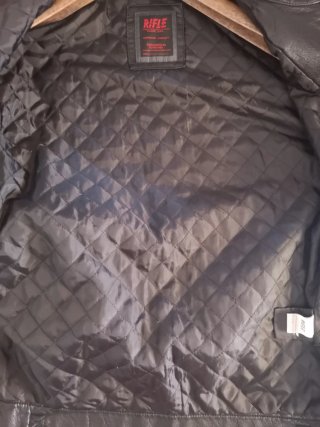 Giubbotto ecopelle uomo Rifle nero