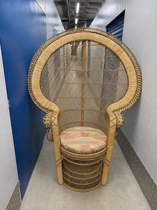 Sillón de mimbre estilo peacock