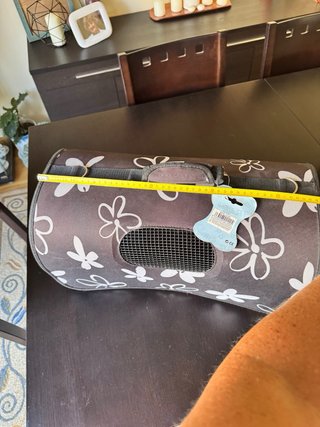 Transportín para mascotas con estampado floral
