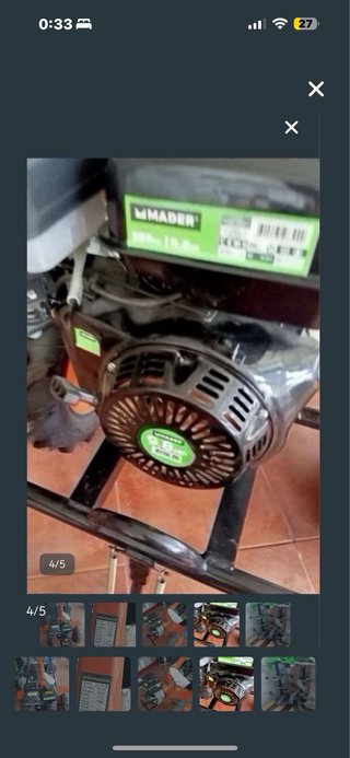 Motoazada Gasolina 9.5HP