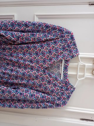 Blusa Zara Estampada Manga Larga Talla XS