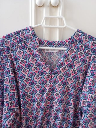 Blusa Zara Estampada Manga Larga Talla XS