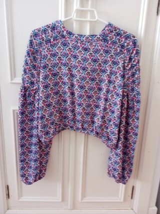 Blusa Zara Estampada Manga Larga Talla XS