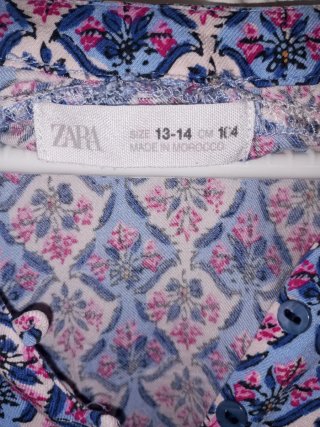 Blusa Zara Estampada Manga Larga Talla XS
