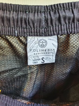 Bañador hombre palmeras naranja y azul