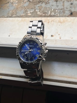 Reloj Geneva Azul y Plateado