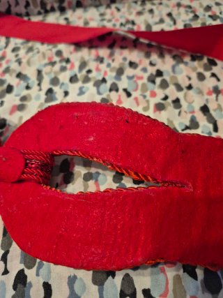 Cinturón de tela rojo con nudo 1,93cm Poco uso