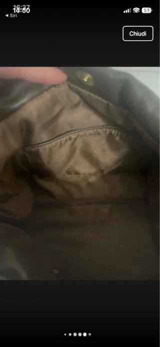 Borsa in ecopelle intrecciata marrone