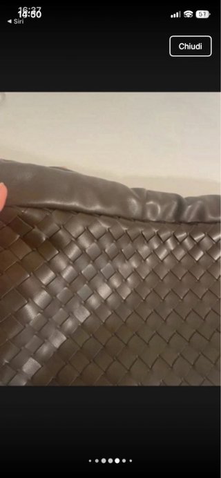 Borsa in ecopelle intrecciata marrone