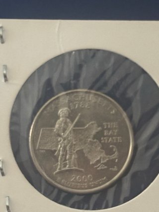 2000 P USA Quarter Dollar Massachusetts