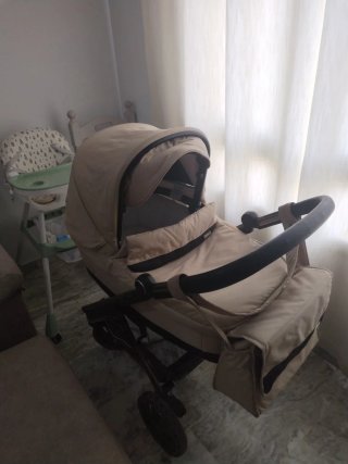 Carrito de bebé 3 piezas beige