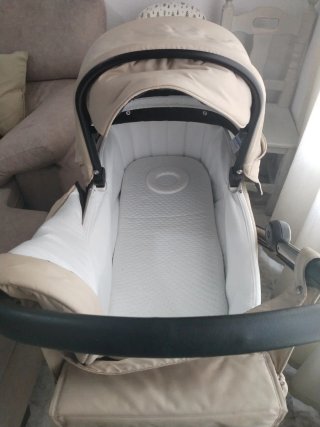 Carrito de bebé 3 piezas beige
