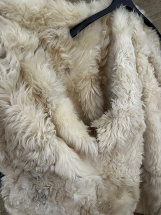 Vintage Montone Uomo Vera Pelle Scamosciata