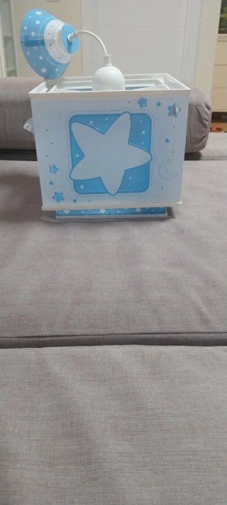 Lámpara Techo Bebé Azul Estrella Luna