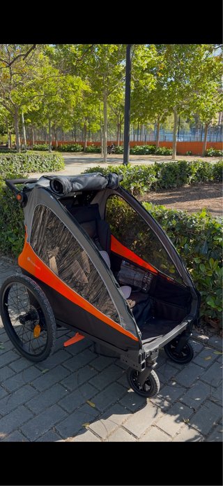 Remolque bici Kinderkraft carrito de pasio para 2
