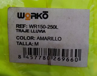 Traje de agua/lluvia amarillo nuevo