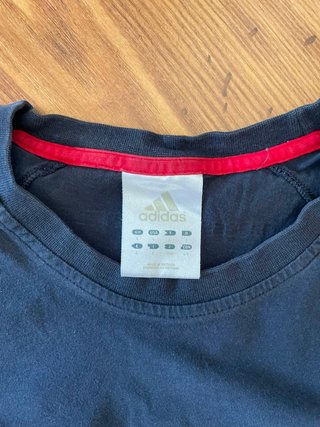 Adidas Long Sleeve Vintage Black Red 3 Stripes Y2K