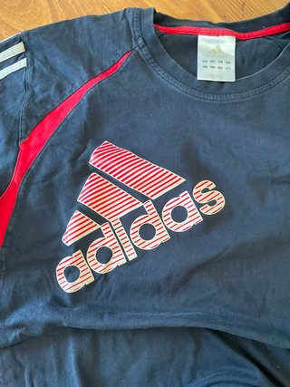 Adidas Long Sleeve Vintage Black Red 3 Stripes Y2K