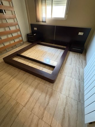 Estructura cama, mesitas noche y armario