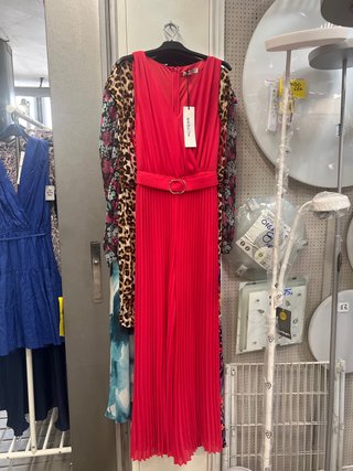 Vestido Morgan Rojo y Leopardo